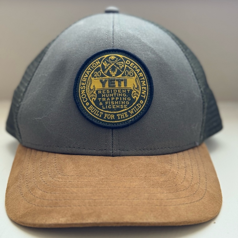 Yeti Green and Brown Cap with Patch